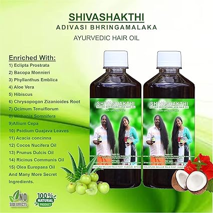 ADIVASI JEEVA HERBAL HAIR OIL FOR REGROWTH AND LONG HAIR PURE NATURAL HAIR OIL