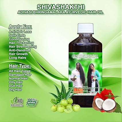 ADIVASI JEEVA HERBAL HAIR OIL FOR REGROWTH AND LONG HAIR PURE NATURAL HAIR OIL