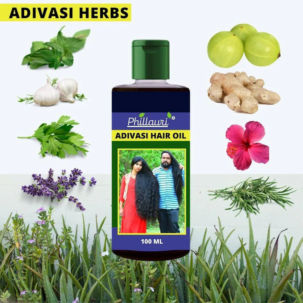 (Buy 1 Get 1 Free ) ADIVASI HERBAL HAIR OIL FOR REGROWTH AND LONG HAIR PURE NATURAL HAIR OIL